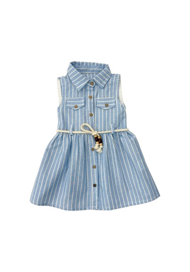 Çizgili Elbise Mavi