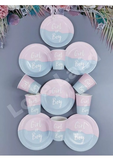 Love Land Cinsiyet Partileri İçin Tek Kullanımlık Parti Takımı 12 Kişilik 178942133 Diğer