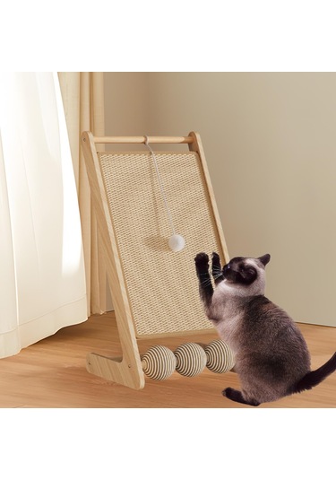 Suntek Cat Scratcher Interactive Oyuncak Kitty Sisal-ped-topla