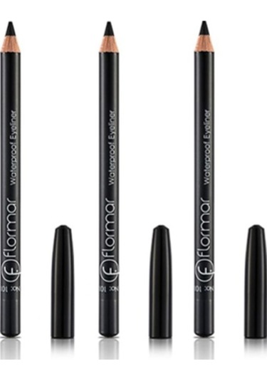 Flormar Waterproof Eyeliner Göz Kalemi 101 Siyah X 3 Adet