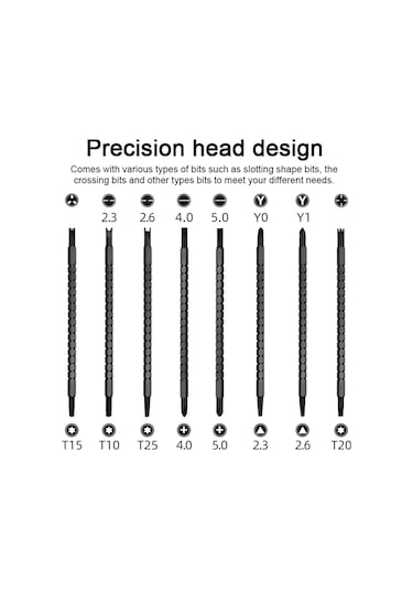 Geeroyoo 17 Parçalı Çok Amaçlı Vidalama Seti - Taşınabilir Ve Ayarlanabilir Uçlu Pratik Tamir Aracı