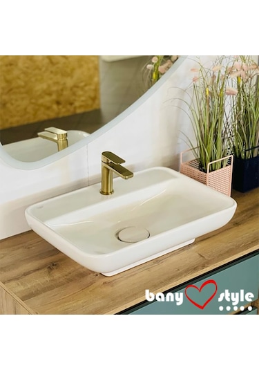 Turkuaz Seramik Cerastyle Çanak Lal Tezgah Üstü Lavabo 60CM Standart