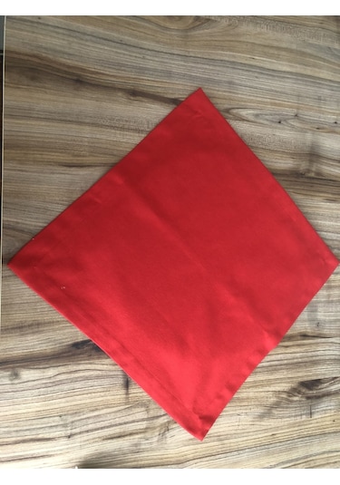 Kırmızı Kumaş Peçete 6 Adet 40x40 Cm Çok Renkli