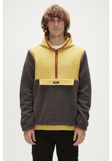 Bad Bear Leonard Plush Half-zip Peluş Erkek Kapüşonlu Sweatshirt - Antrasit