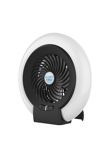 Honmex Siyah Tahtaçıklı Led Işıklı Kamp Fanı - 3600mah Li-pil İle Taşınabilir, Hız Ve Parlaklık Ayarlanabilir