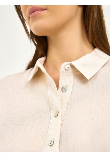 Karaca Kadın Comfort Fıt Gömlek-bej 12.25s.04.018 Bej
