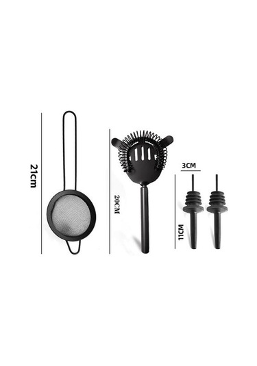 Paslanmaz Çelik Çubuk Aletleri İle Barmen Kiti Çalkalayıcı Kokteyl Seti Seti