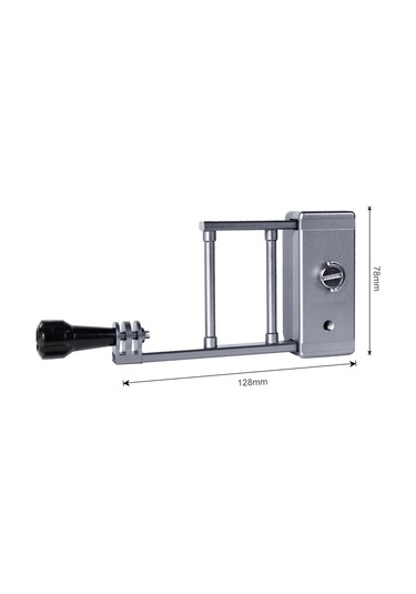 Ranyeek Gopro 8/9 Ve Djı Osmo Action İçin Alüminyum Allyumunlu Spor Kamera Adaptörü Om4-q9417 Gümüş