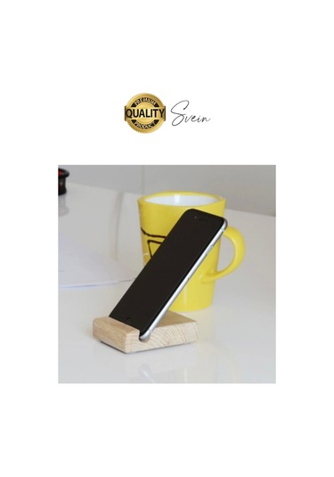 Doğal Masaüstü Ahşap Cep Telefonu Ve Tablet Standı Natural Görünüm Şık iPhone Android Apple Uyumlu iOS