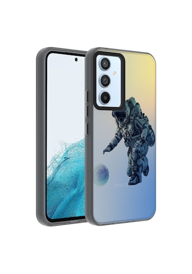 Teknocep Galaxy Uyumlu A14 Kılıf Desenli Dragon Sert Kapak - Astronot Astronot