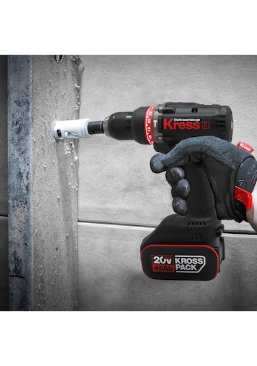 Kress KUC31.91 20V Kömürsüz Profesyonel Şarjlı Darbeli Matkap Akü Dahil Değildir