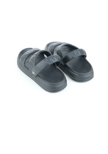 Gezer Yazlık Islak Zemine Uygun Ev Banyo Bahçe Kadın Sandalet Terlik Siyah