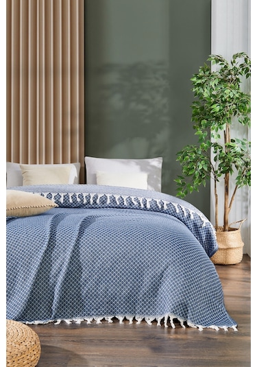 Rebeka Lacivert Alice Model - Çift Kişilik Pike 200 x 230 CM