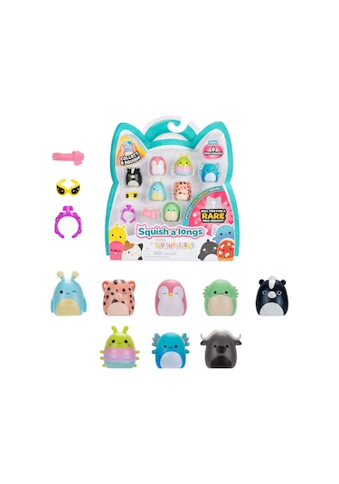 Squish-a-longs 8 Figür + Yüzük Set Seri 3 Al0026