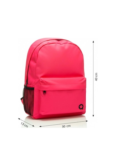 Yuga İki Gözlü Sırt Çantası Neon Pembe Pembe