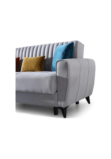 Nice Yataklı Köşe Koltuk Takımı - Gri