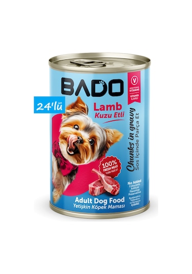 Bado Yetişkin Yaş Köpek Maması Kuzu Etli 400gr 24'lü