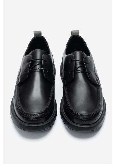 Dericlub Erkek Kalın Taban Comfort Casual Ayakkabı Gerçek Deri Cr 2896 Siyah