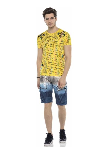 Ck211 Kargo Tokalı Cep Kot Kapri Şort 001