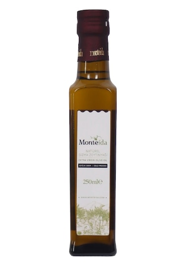 Monteida Soğuk Sıkım Natürel Sızma Zeytinyağı Danai Şişe 250 ML