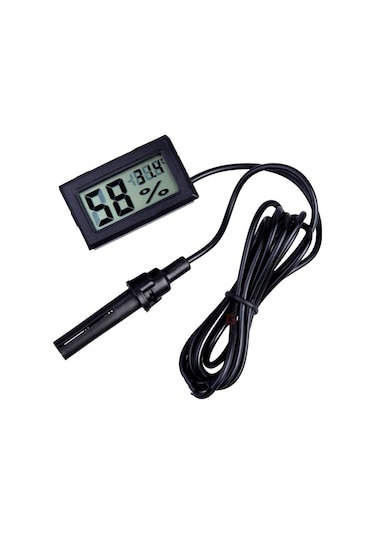 Kuluçka Nem Ölçer Termometre Problu Dijital Higrometre 48x28x15mm
