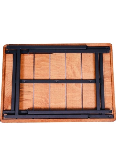 Alin Metal Katlanır Ahşap Kamp Ve Piknik Masası Gri Ve Kahve Gri Ve Kahve Gri - Kahverengi