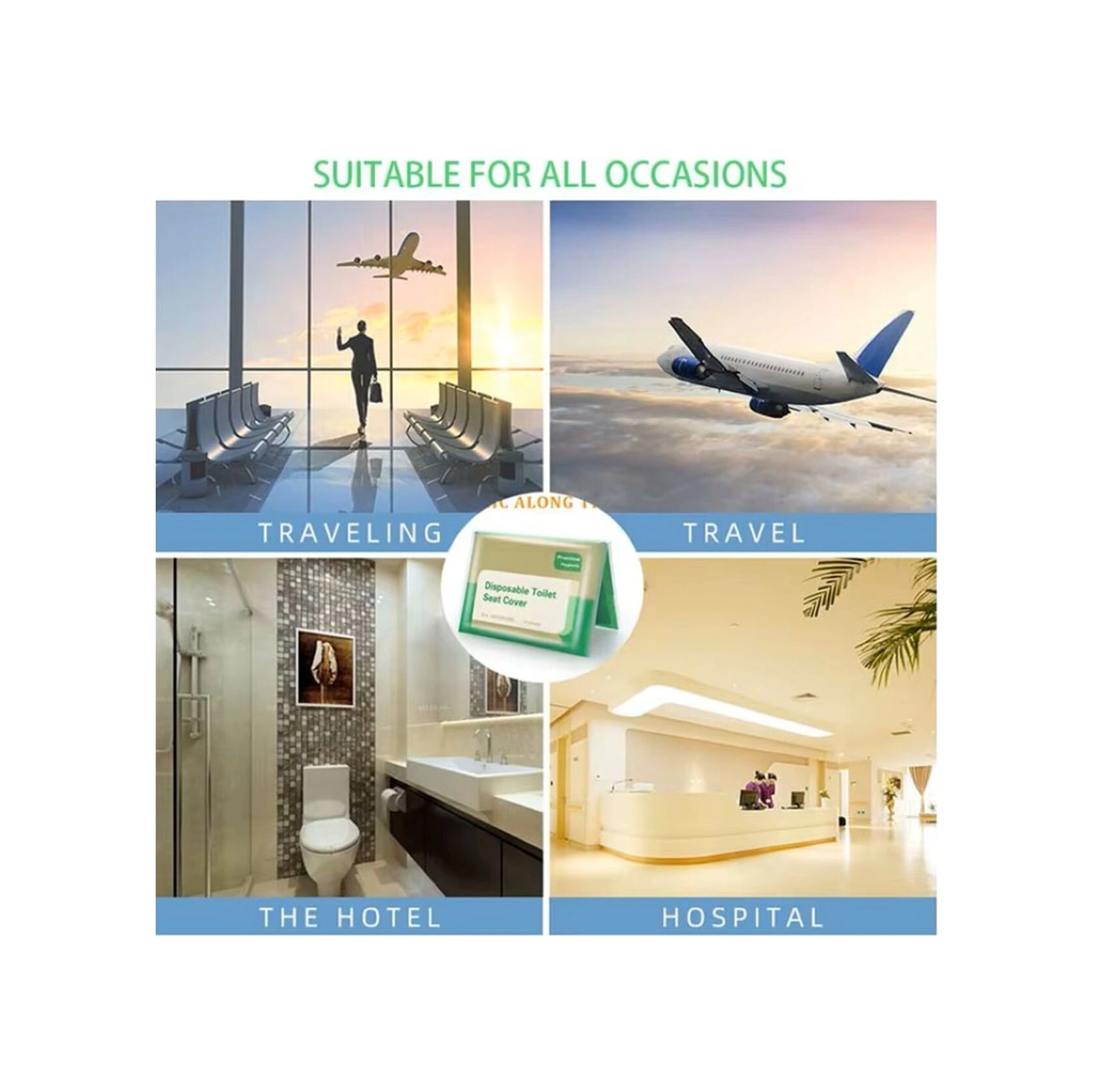 Hijyenik Su Da Çözünebilir Kullan-at Klozet Kapağı Örtüsü 5x10 Lu Paket