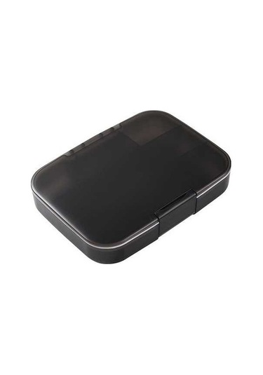 Dancemonkey Büyük Kapasiteli Dokuz Izgaralı Hap Kutusu, Haftada 7 Gün Siyah Su Geçirmez İlaç Kutusu Çok Renkli