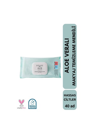 Byphasse Aloe Veralı Makyaj Temizleme Mendili Hassas Ciltler 40'lı