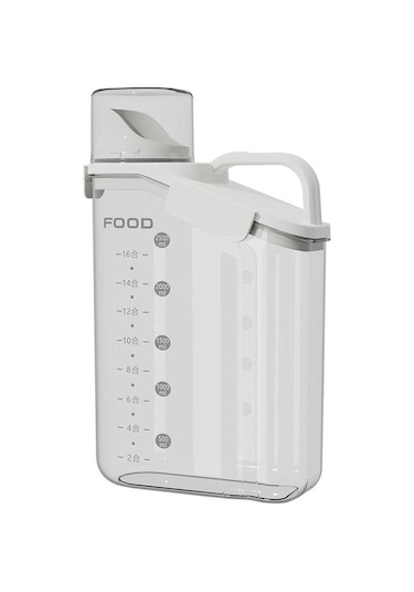 Hava Geçirmez Gıda Saklama Kapları Tahıl Dağıtıcı Tahıl Kabı Saklama Kutusu Pirinç Dağıtıcı Tahıl Dağıtıcı Mutfak Düzenleyici Beyaz