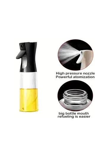 Eastmeeetwest--1 Adet, Yağ Püskürtücü, Mutfak Yağ Püskürtücü, Zeytinyağı Püskürtücü, Ev Yağ Püskürtücü, Salata Izgara, Mutfak Pişirme, Pişirme, Piknik, Mutfak Malzemeleri, Kum Izgara Aletleri İçin 200 Ml Siyah