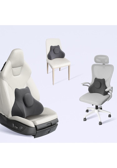 Suntek Bel Destek Yastığı Seyahat Koltuğu Oyun Için Yumuşak Açık Gri