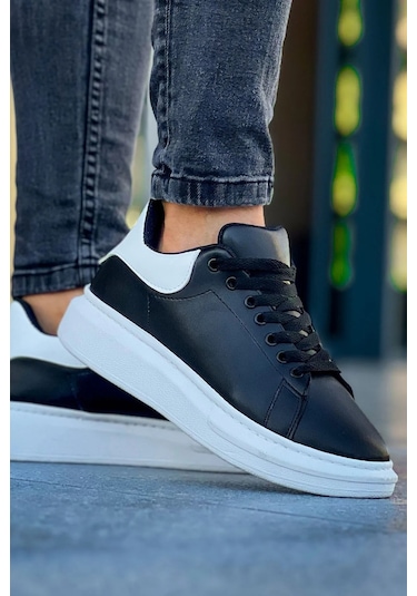 Luis A Costa Lc101 Siyah Arka Beyaz Bt Bağcıklı Erkek Ayakkabı Renkli