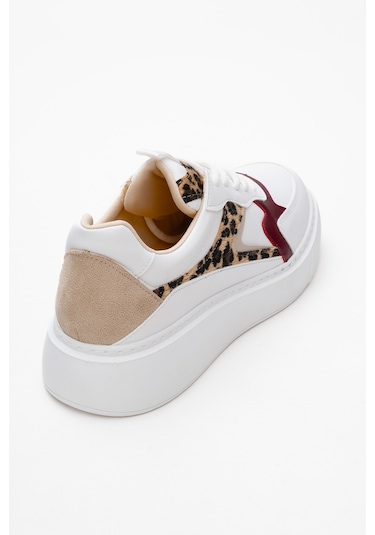 Aere Beyaz Desenli Kadın Spor Ayakkabı Beyaz