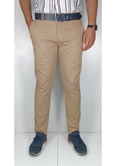 Bomonti Erkek Battal Esnek Pamuk Pantolon Camel