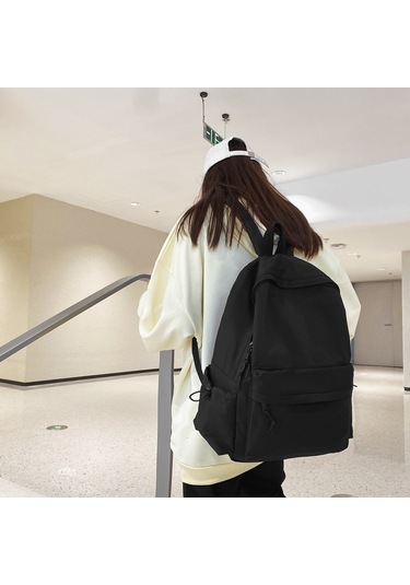 Jeemson Klasik Siyah Üniversite Okul Çanta, Sporcu Stili Erkek Kadın Çift Askılı, Dayanıklı Kumaş, Büyük Kapasite, Okul Ve Seyahat İçin Siyah