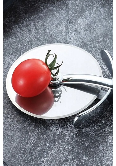 Paslanmaz Çelik Pizza Kesici Döner Bıçaklı Pratik Ergonomik Mutfak Aparatı Çelik