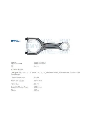Piston Kolu 206-307-bipper-fiesta-fusion 1.4hdi