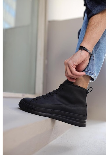 Knack Yüksek Taban Ayakkabı C 030 Siyah Siyah Taban 001