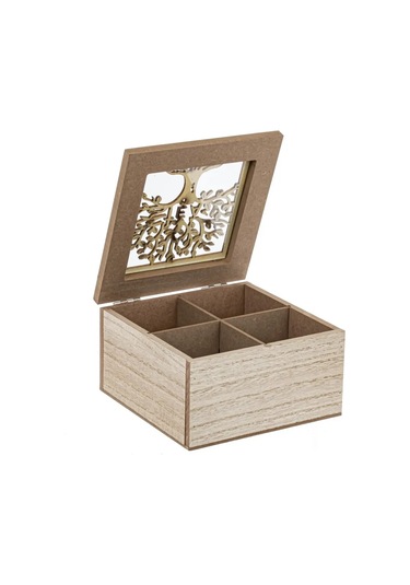 Decor Point Kapaklı Çay Poşeti Kutusu 14x7,5x14 Cm 271423305 Bej