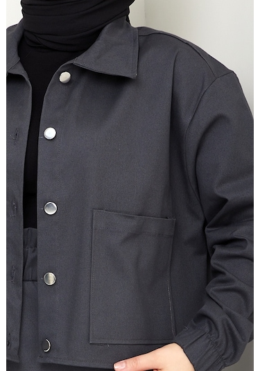 Cerza Ceket Etek İkili Takım 1534 - Antrasit Antrasit