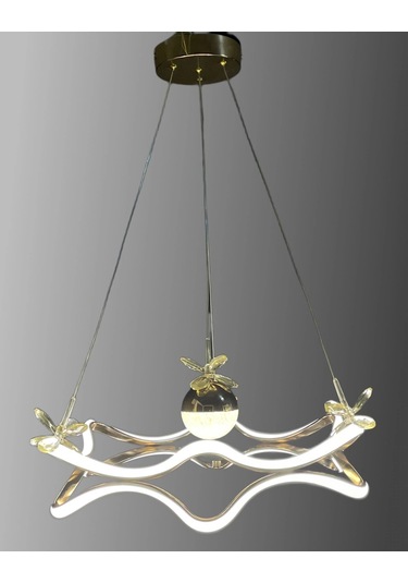 Serçe'den Salon Ve Oturma Odası Led Avize Altın - Gold