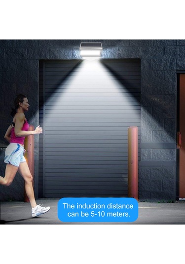 Neoglint Güneş Duvar Lambası Radar Hareket Sensörü Gümüş