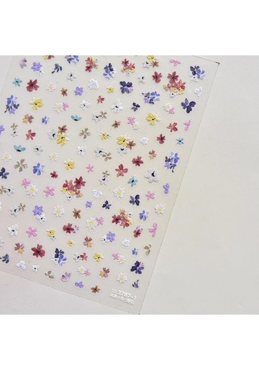 Flybuy Bahar Pembe Zambak Çiçekli Mumluk Kalp 5d Nail Art To4871