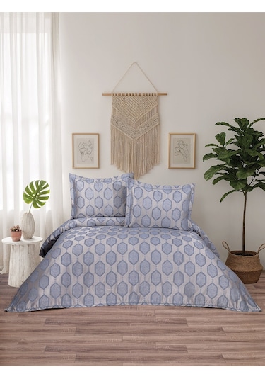 Angel 3 Parça İndigo Çift Kişilik Pike Takımı 240 X 260 Cm İndigo