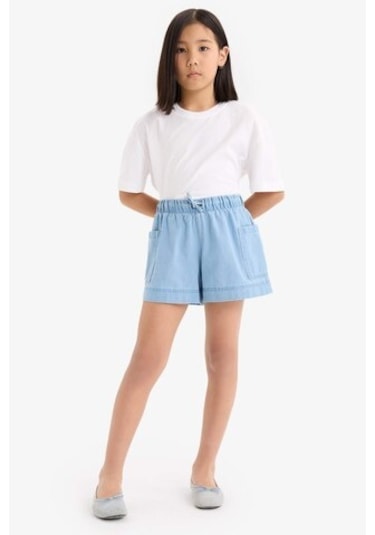 Defacto Kız Çocuk Jean Şort B6574a825smnm39 Mavi