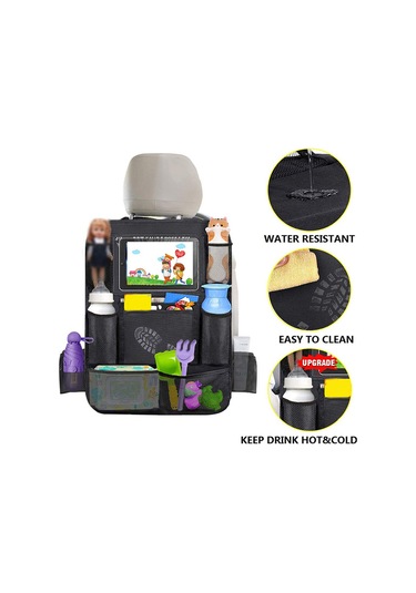 Singree Oksford Kumaş Araba Arka Koltuk Organizörü, Çoklu Cepli Saklama Çantası, Araba İçini Düzenlemek İçin Kolay Kurulum Tek Adet