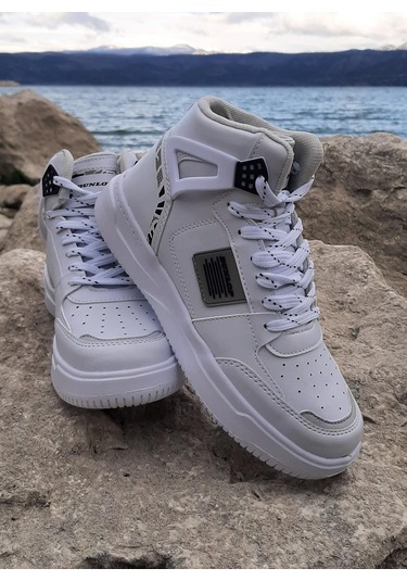 Dunlop 2238-2243 Beyaz, Fuspetli Ortapedik Boğazlı  Basket Spor Ayakkabı AYKSAYAK-000499