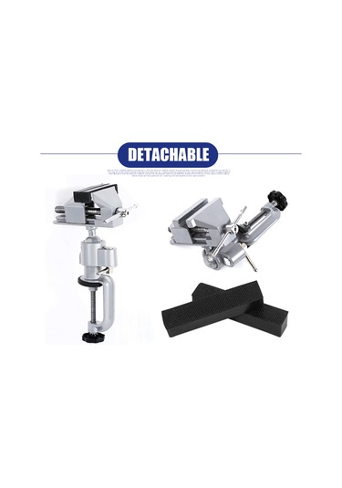 Vkemall Alüminyum Alyuminiyum Fiksasyon Cihazı - 360 Derece Döner, 55mm Çene Açımı, Çok Açı İşleme, Tahta Üzerine Hızlı Kurulum