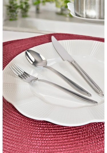 Lugga Sare Tatlı Çatal Kaşık Bıçak Takımı 6 Kişilik 18 Parça